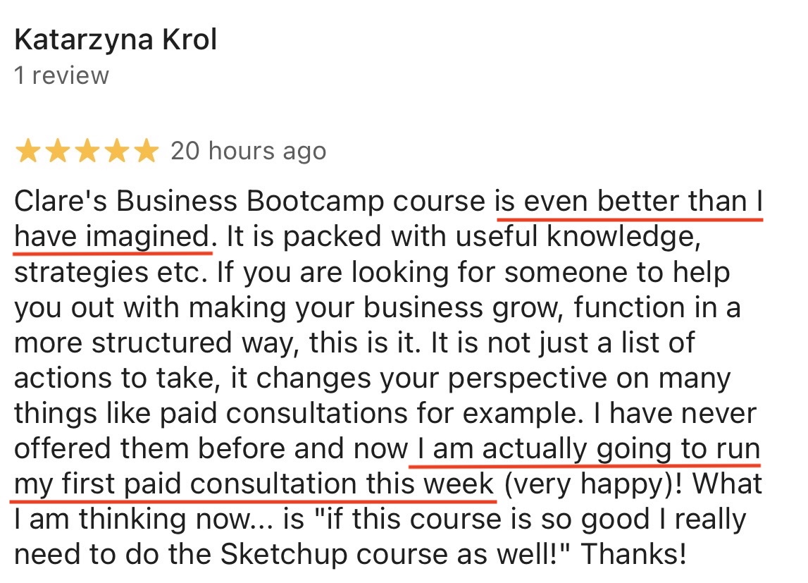 Bootcamp student testimonial 1