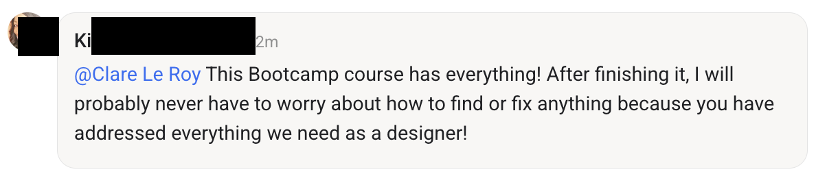 Bootcamp student testimonial 17